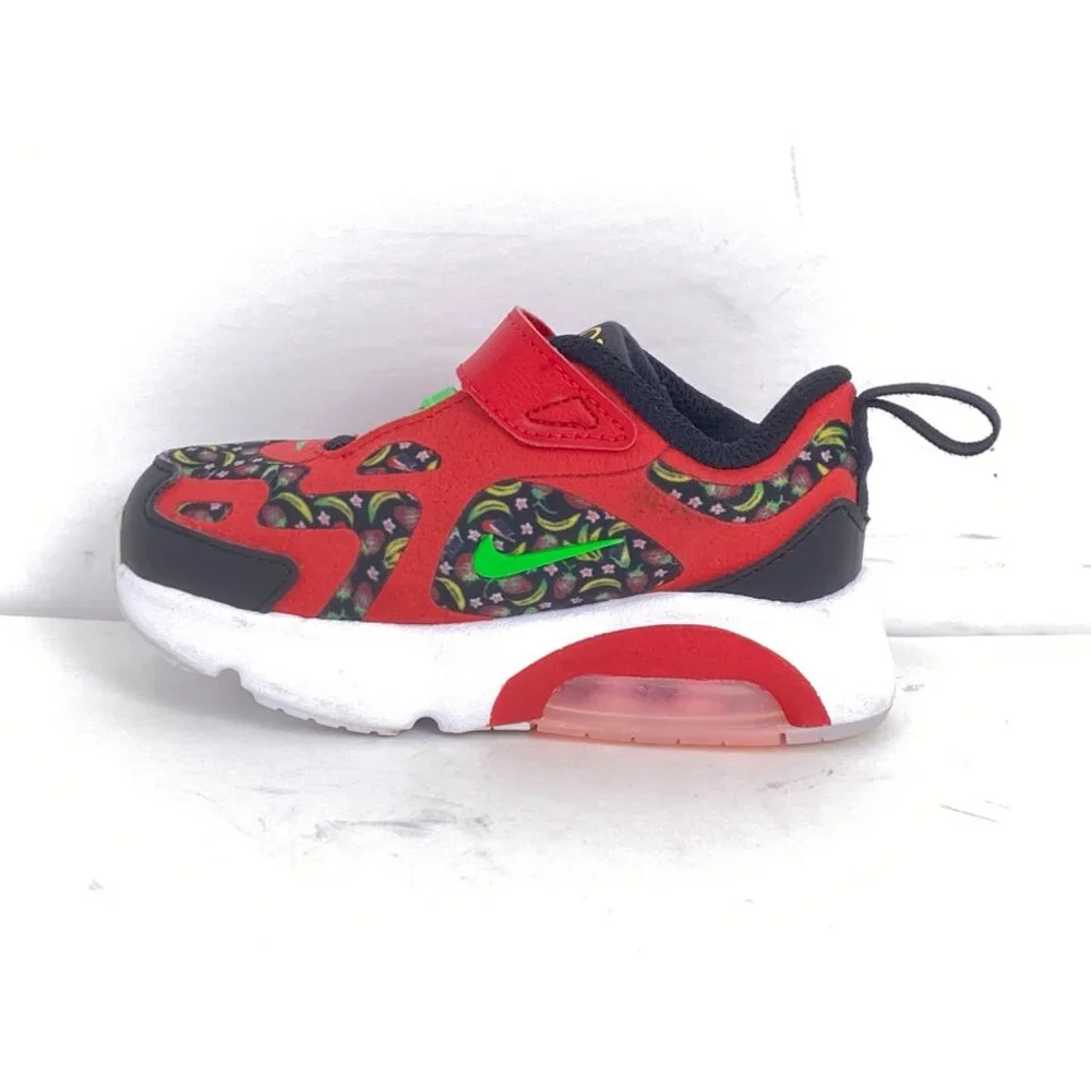 Nike Air Max 200 TD 6C Toddler Fruit Sneakers University Red Green Spark